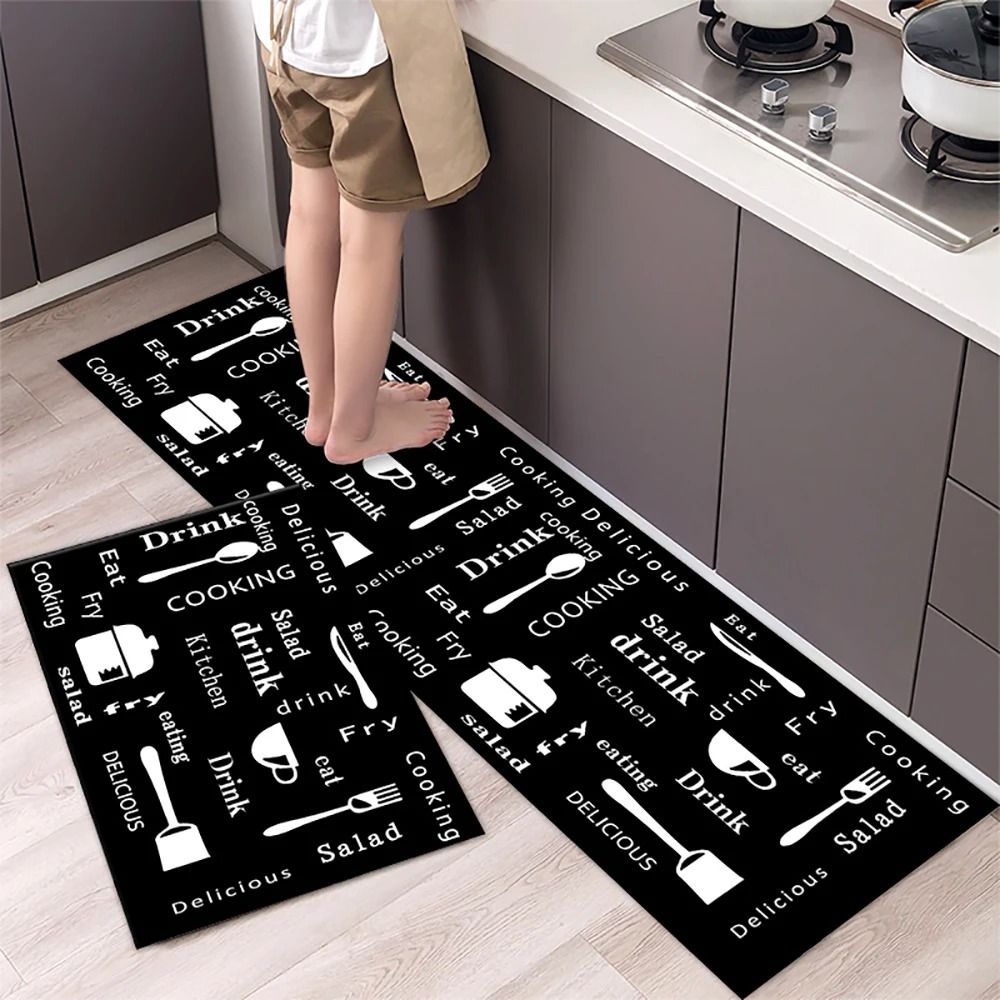 Soft Washable Non Slip Floor Mat Long Kitchen Bedside Runner Rug